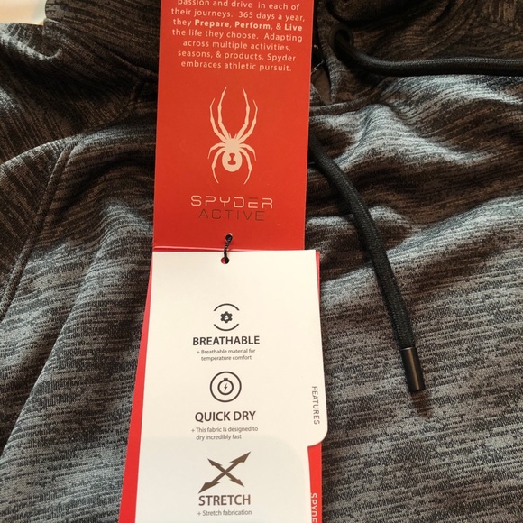 NWT Spyder Active PullOver Sweater With Hoodie - Picture 5 of 11